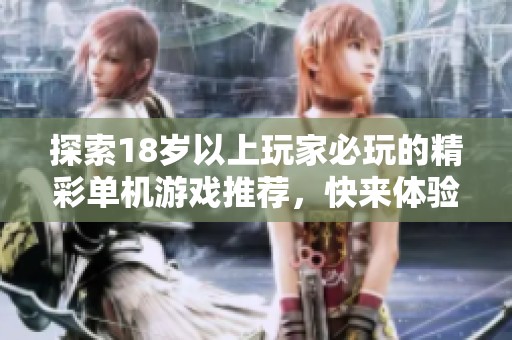 探索18岁以上玩家必玩的精彩单机游戏推荐，快来体验独特乐趣吧