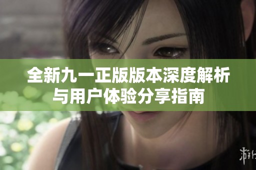 全新九一正版版本深度解析与用户体验分享指南