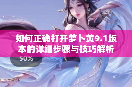 如何正确打开萝卜黄9.1版本的详细步骤与技巧解析