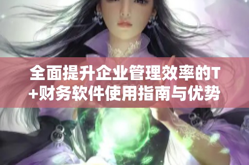 全面提升企业管理效率的T+财务软件使用指南与优势分析