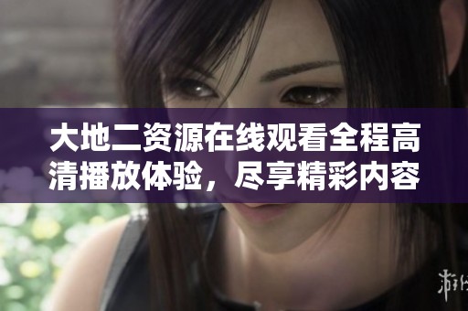 大地二资源在线观看全程高清播放体验，尽享精彩内容 