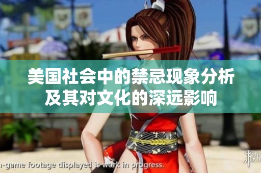 美国社会中的禁忌现象分析及其对文化的深远影响