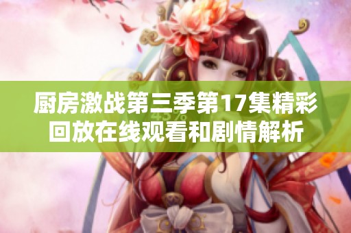 厨房激战第三季第17集精彩回放在线观看和剧情解析