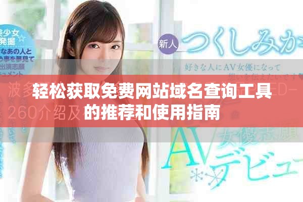 轻松获取免费网站域名查询工具的推荐和使用指南