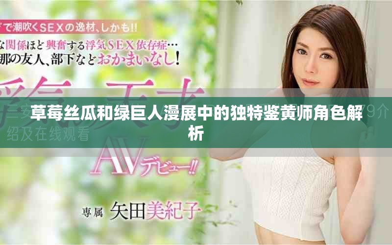 草莓丝瓜和绿巨人漫展中的独特鉴黄师角色解析