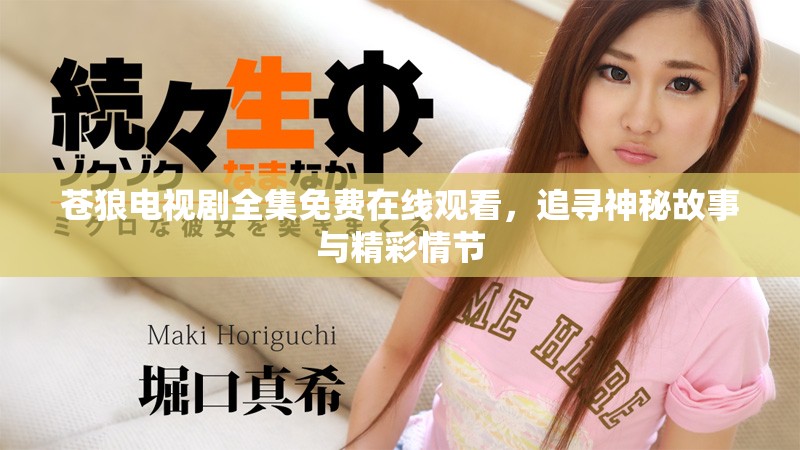 苍狼电视剧全集免费在线观看，追寻神秘故事与精彩情节