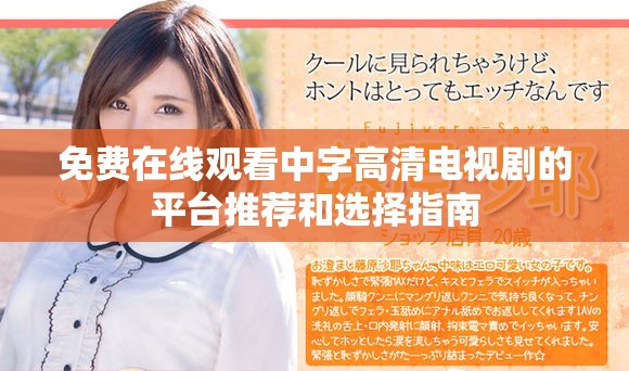 免费在线观看中字高清电视剧的平台推荐和选择指南