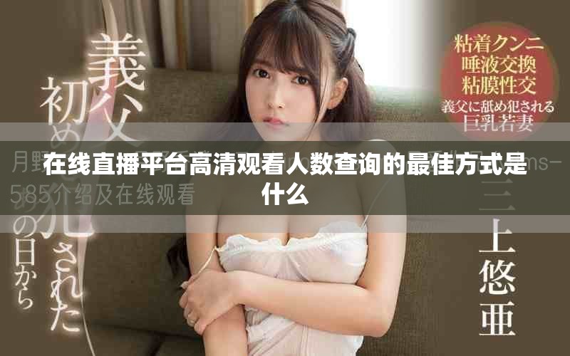 在线直播平台高清观看人数查询的最佳方式是什么