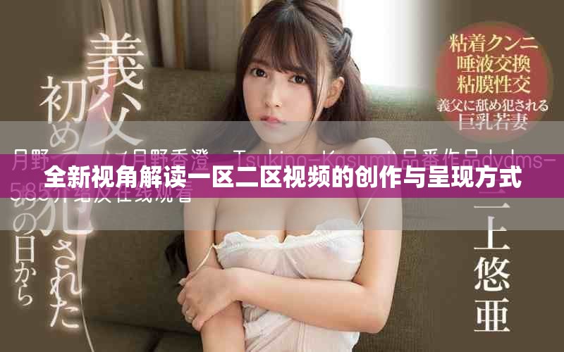 全新视角解读一区二区视频的创作与呈现方式