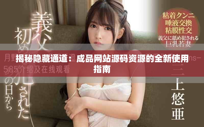 揭秘隐藏通道：成品网站源码资源的全新使用指南