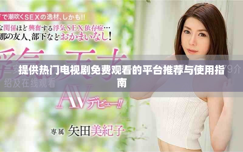 提供热门电视剧免费观看的平台推荐与使用指南