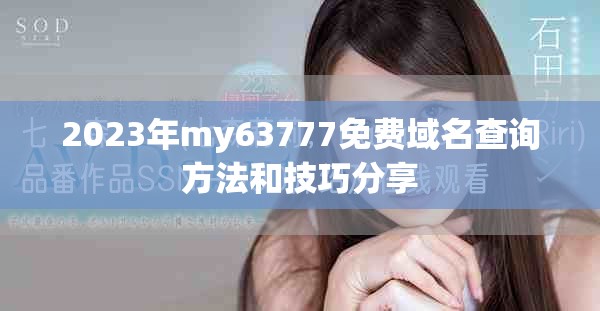 2023年my63777免费域名查询方法和技巧分享