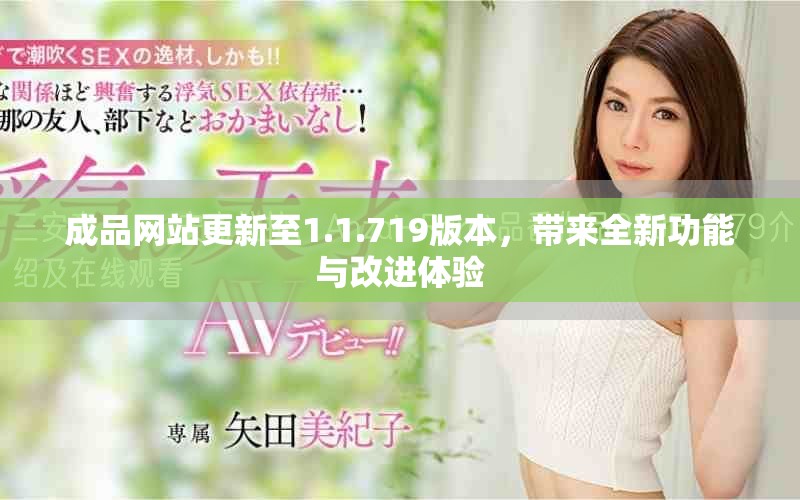 成品网站更新至1.1.719版本，带来全新功能与改进体验