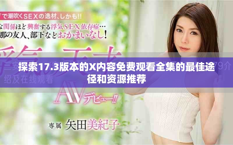 探索17.3版本的X内容免费观看全集的最佳途径和资源推荐