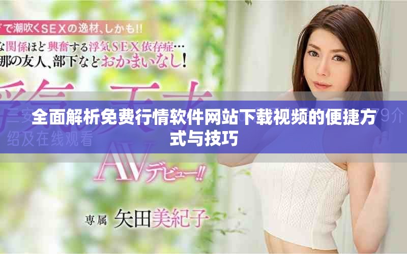 全面解析免费行情软件网站下载视频的便捷方式与技巧