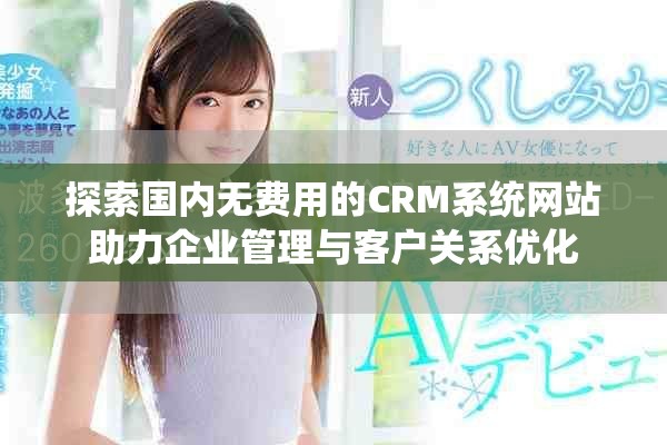 探索国内无费用的CRM系统网站助力企业管理与客户关系优化