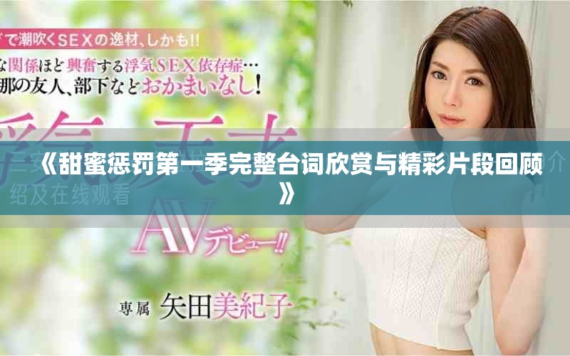 《甜蜜惩罚第一季完整台词欣赏与精彩片段回顾》