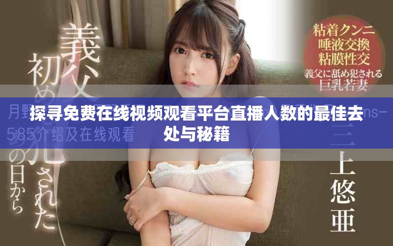 探寻免费在线视频观看平台直播人数的最佳去处与秘籍
