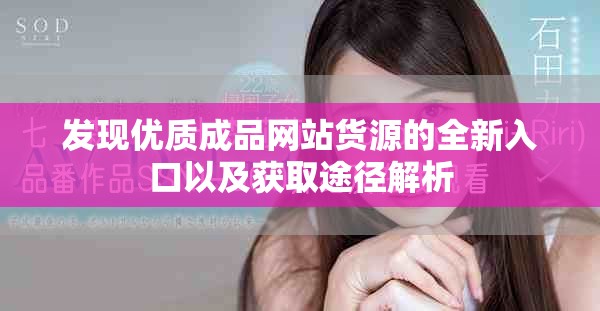 发现优质成品网站货源的全新入口以及获取途径解析