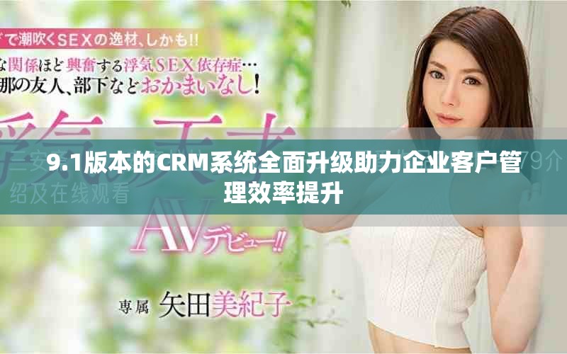 9.1版本的CRM系统全面升级助力企业客户管理效率提升